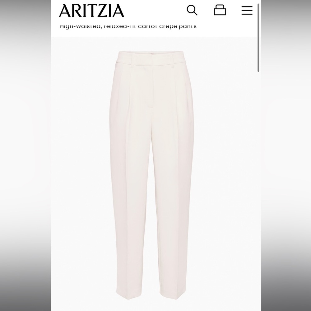 Aritzia Wilfred Carrot Pant in Light Birch - Size 2
